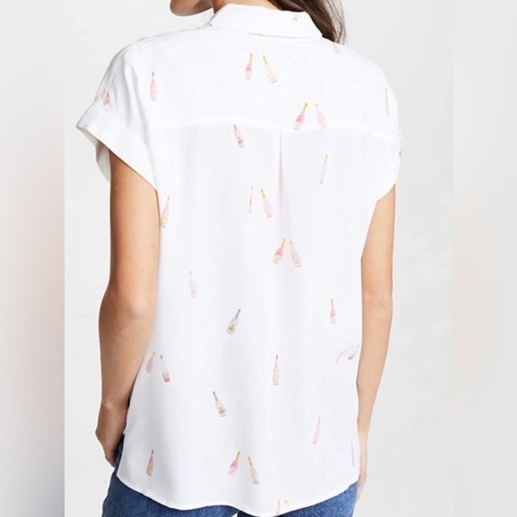 Rails Whitney Button Down Slik Shirt | Rose All Day - Picture 11 of 12